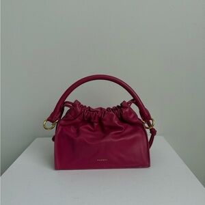 YUZEFI Pink Leather Mini Bom Bag